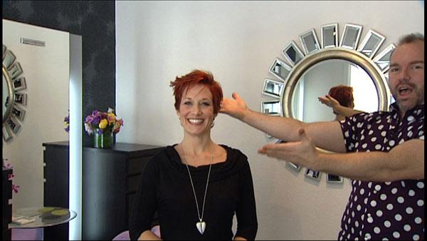 Woman Gets New Hairstyle for Short Hair