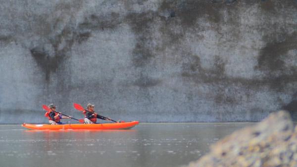Kayaking at the Foot of Root Glacier