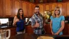 Joey Fatone, Corine Green, and Danae Halliday getting ready to cook up some healthy vegetarian and vegan dishes!