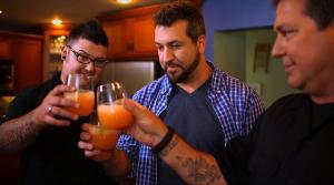 These bite-sized cubes of watermelon are filled with a little bit of balsamic vinegar glaze and served with mint or basil for a sweet and savory summertime treat.