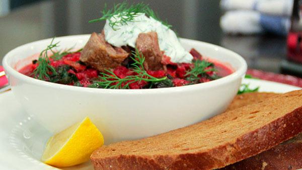 Ruby Red Borscht With Braised Short Ribs