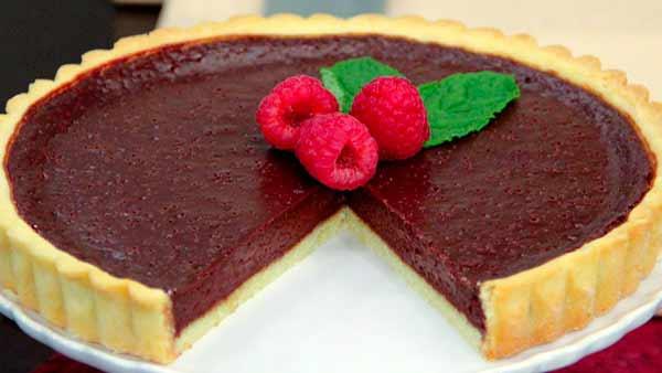 Soft-Set Dark Chocolate Tart
