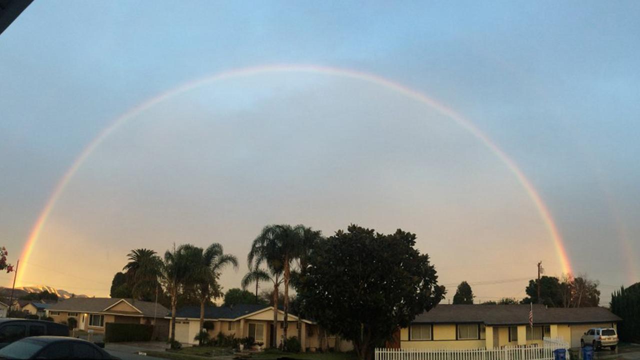 PHOTOS: Storm brings lightning, rainbow to Southland | abc7.com