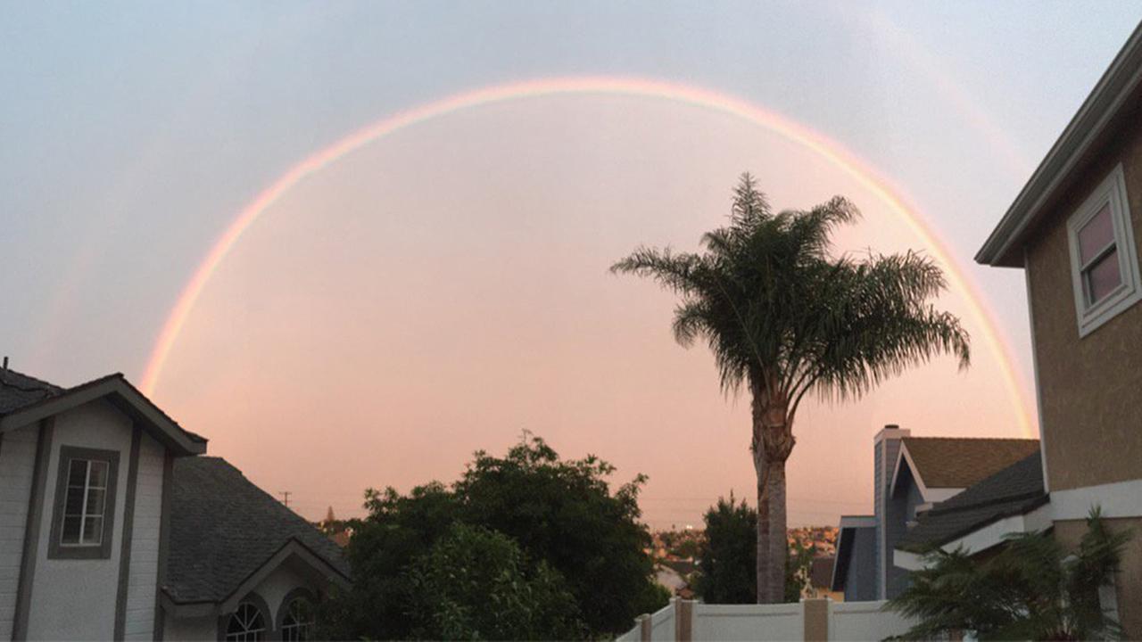 PHOTOS: Storm brings lightning, rainbow to Southland | abc7.com