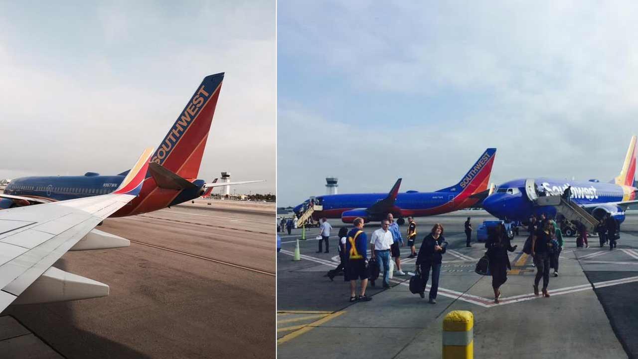 Southwest Airlines planes clip wings at Oakland International Airport ...