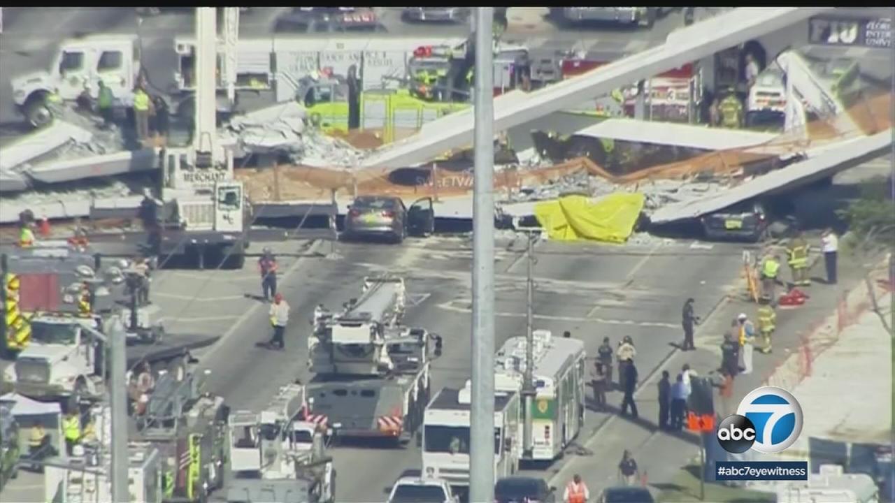 Bridge collapses on cars near Florida International University ...