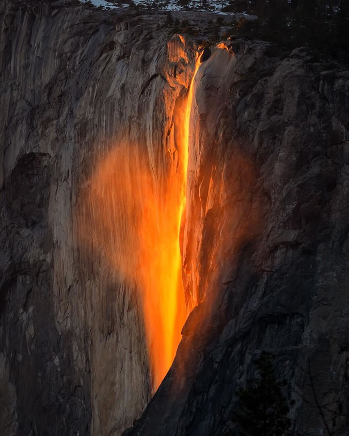Αποτέλεσμα εικόνας για yosemite national park waterfall of fire