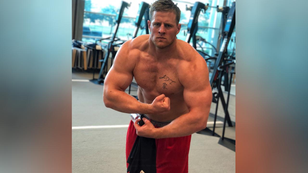 FLEX ON 'EM: J.J. Watt showing off his biceps for the troops might just ...