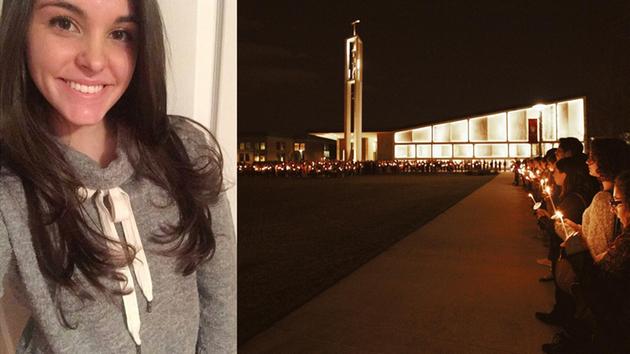 Caitlin Nelson; Sacred Heart University held a candlelight vigil