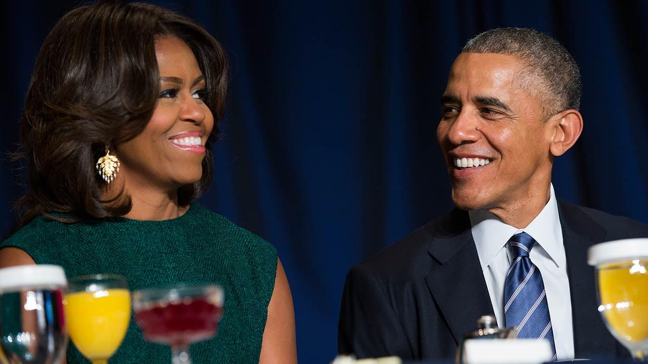 President Barack Obama and First Lady Michelle celebrate fifth ...