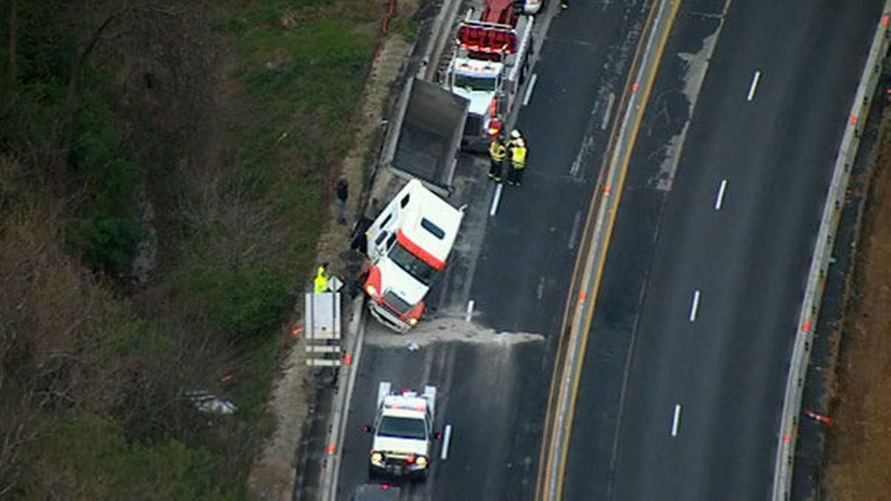 Route 202 NB reopens after truck crash, fuel spill in Frazer, Pa ...