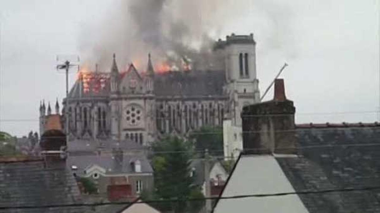 Fire destroys historic 19th century cathedral in France | 6abc.com