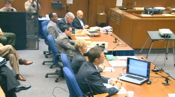 Opening statements get underway in the involuntary manslaughter trial of Dr. Conrad Murray, Tuesday, Sept. 27, 2011 in Los Angeles.